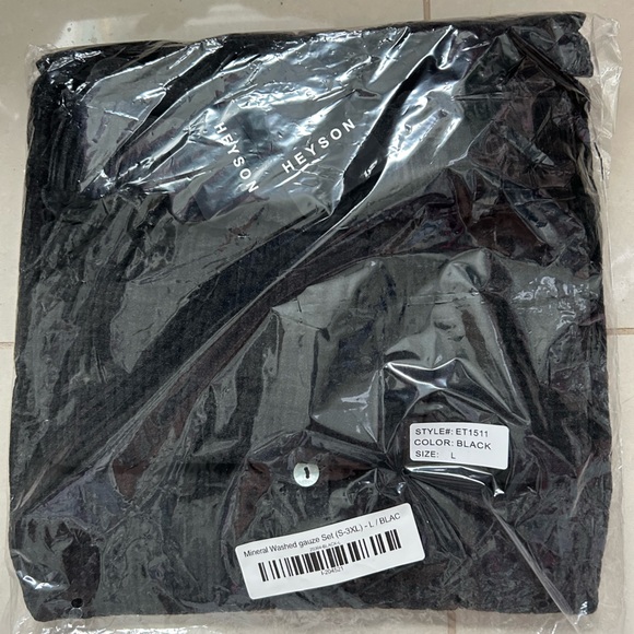 NWT Heyson Gauze 2 piece Short Set - in Acid Wash Mineral Black. Boutique item - Picture 10 of 10